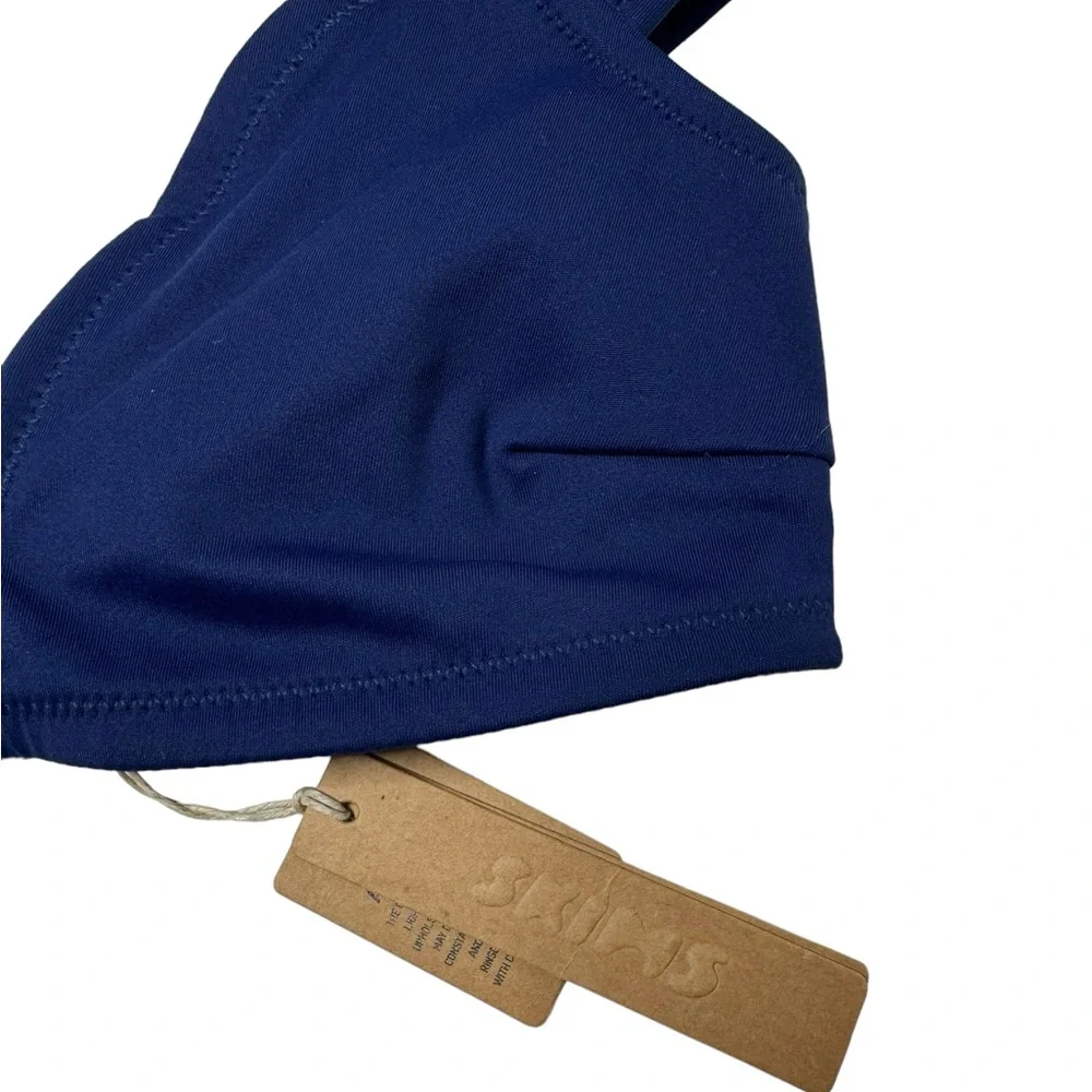 Skims | NWT Off Shoulder Shaping Swim Top Midnight Blue XS